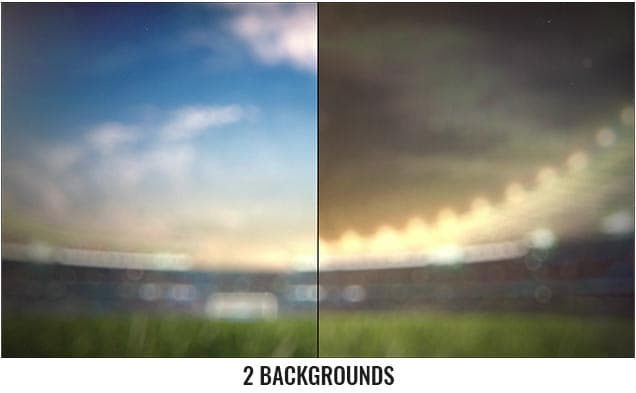 Soccer Ball With Stadium After Effects Template - 2 Backgrounds.
