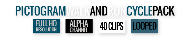 Pictogram Walk And Run Cycle Motion Graphics Element - Features
