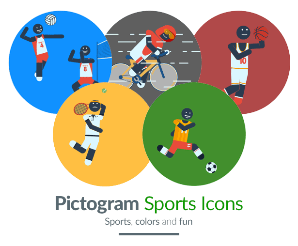 Pictogram Sport Icons Motion Graphics Element - Title image