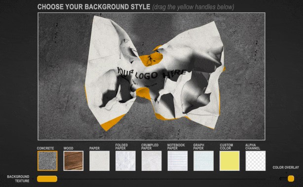 Crumpling Paper Logo Reveal After Effects Template - Choose the background.